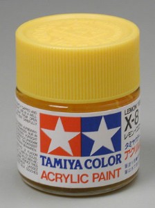 TAMIYA 壓克力系水性漆 23ml 亮光檸檬黃色 X